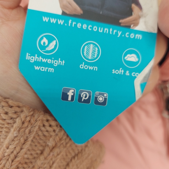 Free Country Downfilled Women's Pink Lightweight Quilted Vest Size Large - Picture 3 of 6